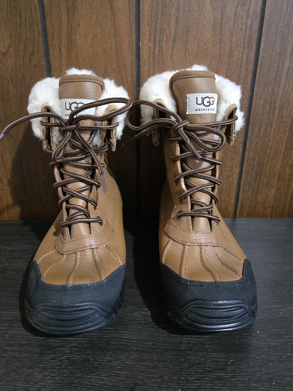 UGG Women's Chestnut Waterproof Shearling-Lined Lace-Up Boots